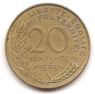  Frankreich 20 Centimes 1969 #226   