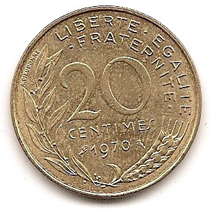  Frankreich 20 Centimes 1970 #226   