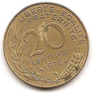  Frankreich 20 Centimes 1976 #226   