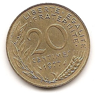  Frankreich 20 Centimes 1977 #226   