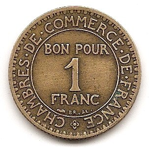  Frankreich 1 Francs 1924 #250   
