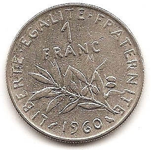  Frankreich 1 Francs 1960 #250   