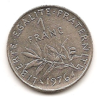  Frankreich 1 Francs 1976 #250   