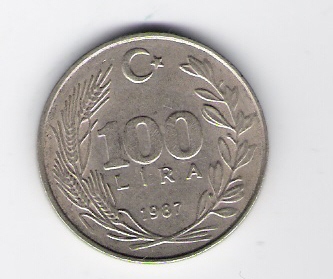  Türkei 100 Lira 1987 K-N-Zk    Schön Nr.232   