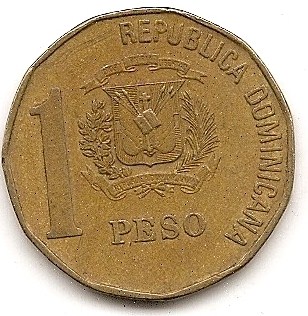  Dominikanische Republik 1 Peso 1992 #219   
