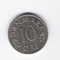  Dänemark 10 Öre 1980 K-N  Schön Nr.78   