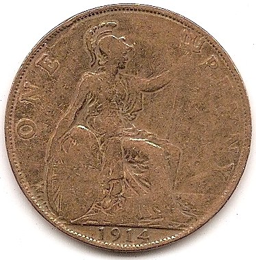  Großbritannien 1 Penny 1914 #183   