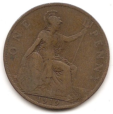  Großbritannien 1 Penny 1919 #184   