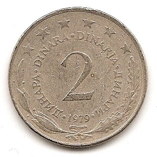  Jugoslawien 2 Dinar 1979 #150   