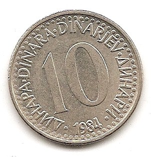  Jugoslawien 10 Dinar 1984 #155   