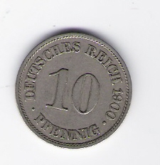  Kaiserreich 10 Pfennig 1900 A    J.13   