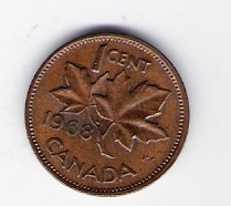  1 Cent Bro 1968      Schön Nr.58.1   