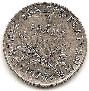  Frankreich 1 Franc 1976 #249   