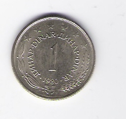  1 Dinar K-N-Zk 1980       Schön Nr.54   