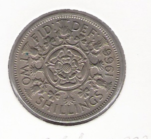  Grossbritannien 2 Shillings K-N 1966 Schön Nr.392   