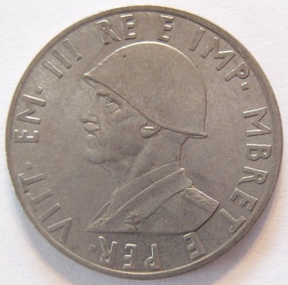  ALBANIEN ALBANIA 0,50 1/2 Lek 1940 R Edelstahl vz   