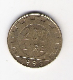  Italien 200 Lire 1995 Al-N-Bro    Schön Nr.104   