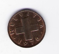  Schweiz 1 Rappen Bro 1970   