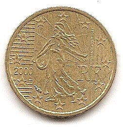  Frankreich 10 Cent 2000 #249   