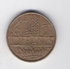  Frankreich 10 Francs Al-N-Bro 1978 Schön Nr.242   
