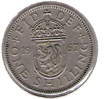  Grossbritannien 1 Shilling K-N 1957 selten Schön Nr.391   
