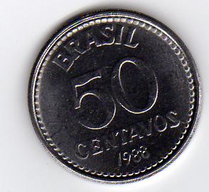 Brasilien  50 Centavos 1988 