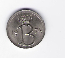  Belgien 25 Centimes K-N 1974 Schön Nr.125 fr   