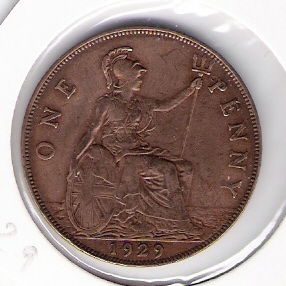  Grossbritannien 1 Penny Bro 1929  Schön Nr.313   