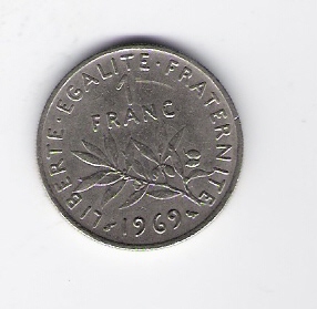  Frankreich 1 Franc N 1969 Schön Nr.233   