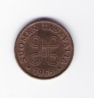  Finnland 1 Penni Bro 1965     Schön Nr.48   