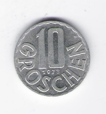  Österreich 10 Groschen Al 1973  Schön Nr.67   