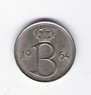  Belgien 25 Centimes K-N 1964 Schön Nr.123fl   