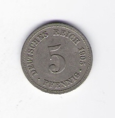  Deutsches Reich 5 Pfennig 1905 A  Jäger Nr.12   