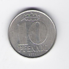  DDR 10 Pfennig Al 1971 A     Jäger Nr.1510   