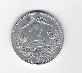  Österreich 2 Schilling Al  1946  Schön Nr.71   