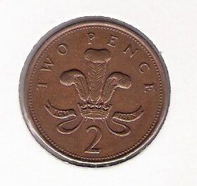  Grossbritannien 2 Pence St,K galvanisiert 1994  Schön Nr.426a   