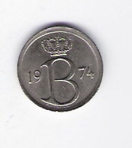  Belgien 25 Centimes K-N 1974 Schön Nr.123 fl   