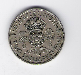  Großbritannien 2 Shillings K-N 1948  Schön Nr.342a   