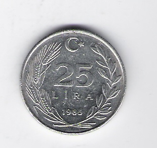  Türkei 25 Lira Al 2004  Schön Nr.230   