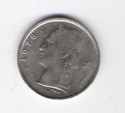  Belgien 1 Franc K-N  1978 Schön Nr.105 fr   