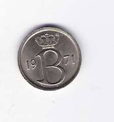 Belgien 25 Centimes K-N 1971 Schön Nr.123 fl   