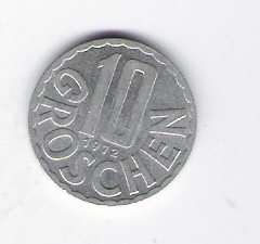  Österreich 10 Groschen Al 1972  Schön Nr.67   