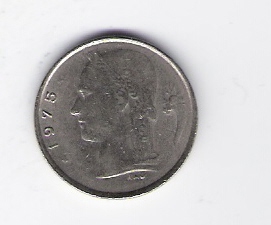 Belgien 1 Franc K-N  1975 Schön Nr.105 fr   