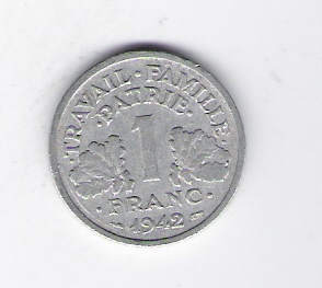  Frankreich 1 Franc Al 1942 Schön Nr.213   