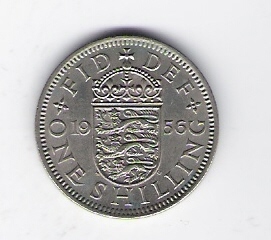  Großbritannien 1 Shilling K-N 1956  Schön Nr.390   