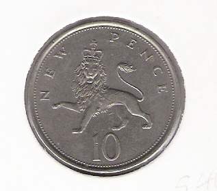  Grossbritannien 10 New Pence 1971 K-N Schön Nr.405   