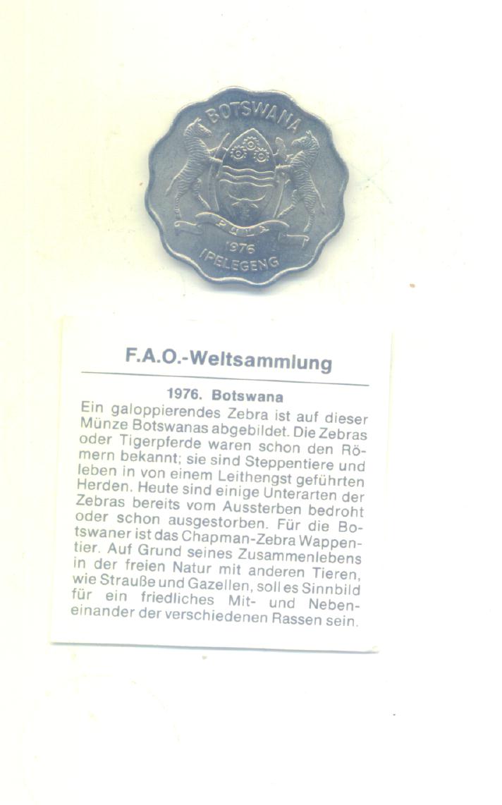  1 Pula Botswana 1976(FAO)   