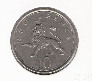  Grossbritannien 10 New Pence 1975 K-N Schön Nr.405   