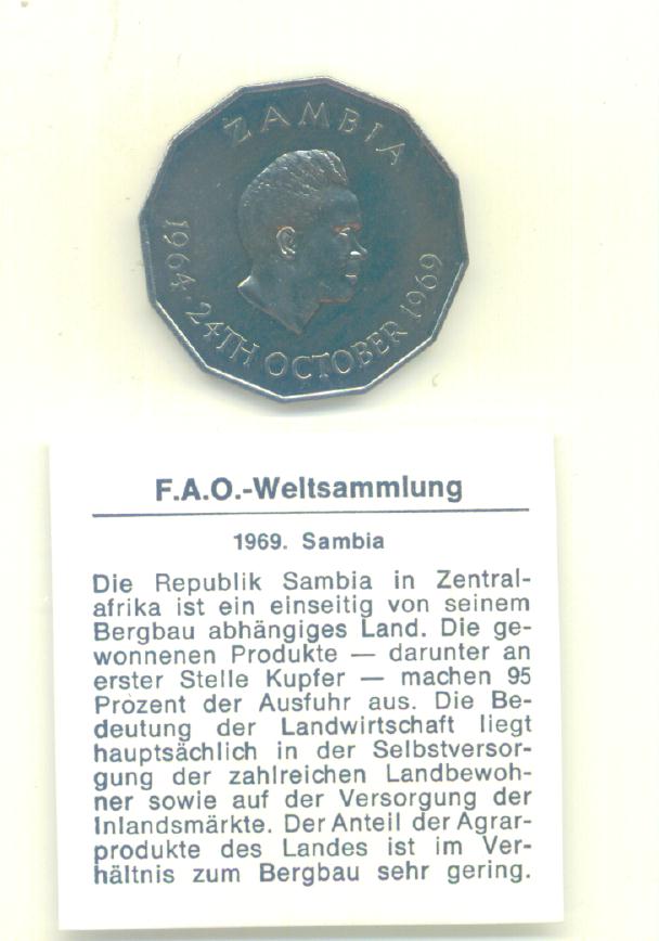  50 Ngwee Sambia 1969(FAO)   