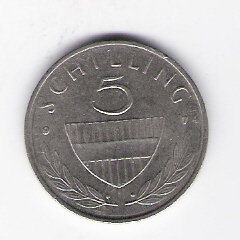  Österreich 5 Schilling 1974 K-N Schön Nr.78 a   